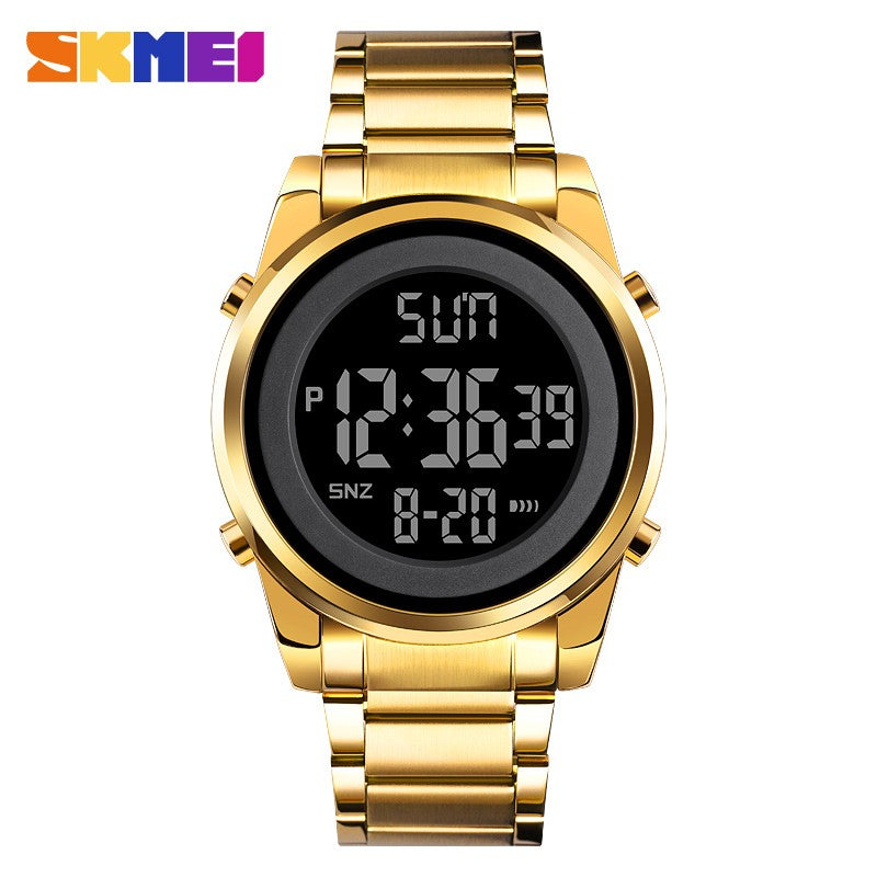 SKMEI Luxury Waterproof Watch for Men Stainless Steel Electronic Sports Digital Mens Wristwatches Man Clock Reloj Masculino 1611