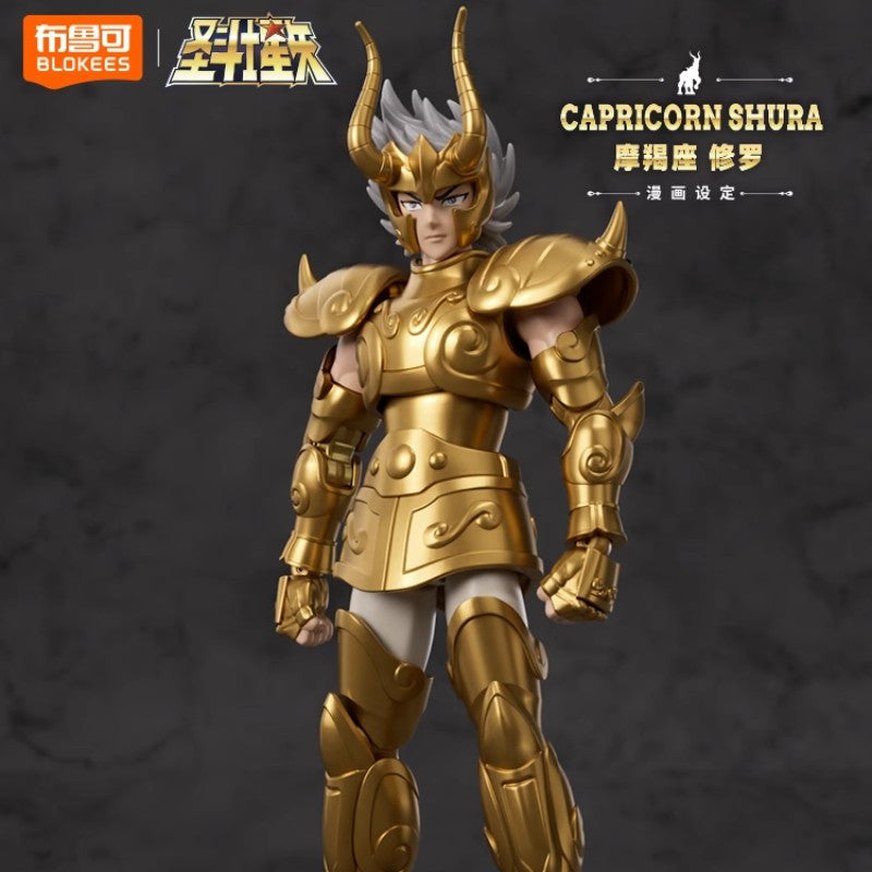New Blokees Saint Seiya Champion Series Action Figure Shiryu Shura Deathmask Assembly Model Kit Figurine Collectible Toy Gifts