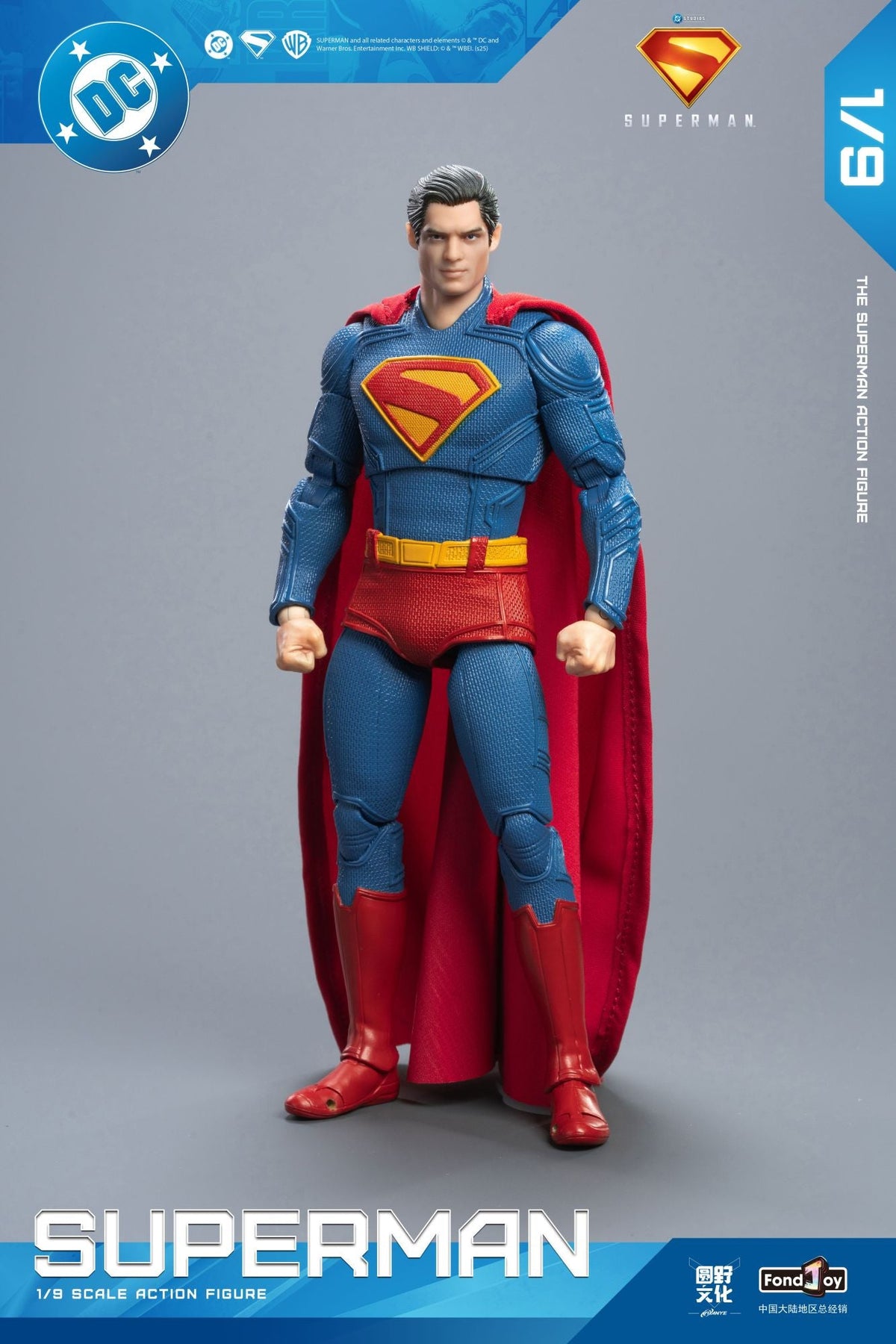 2026Hot Fondjoy Battle Damaged Superman Action Figure David Corenswet 1/9 New Superman Figure Pvc Joint Movable Kid Toy Boy Gift