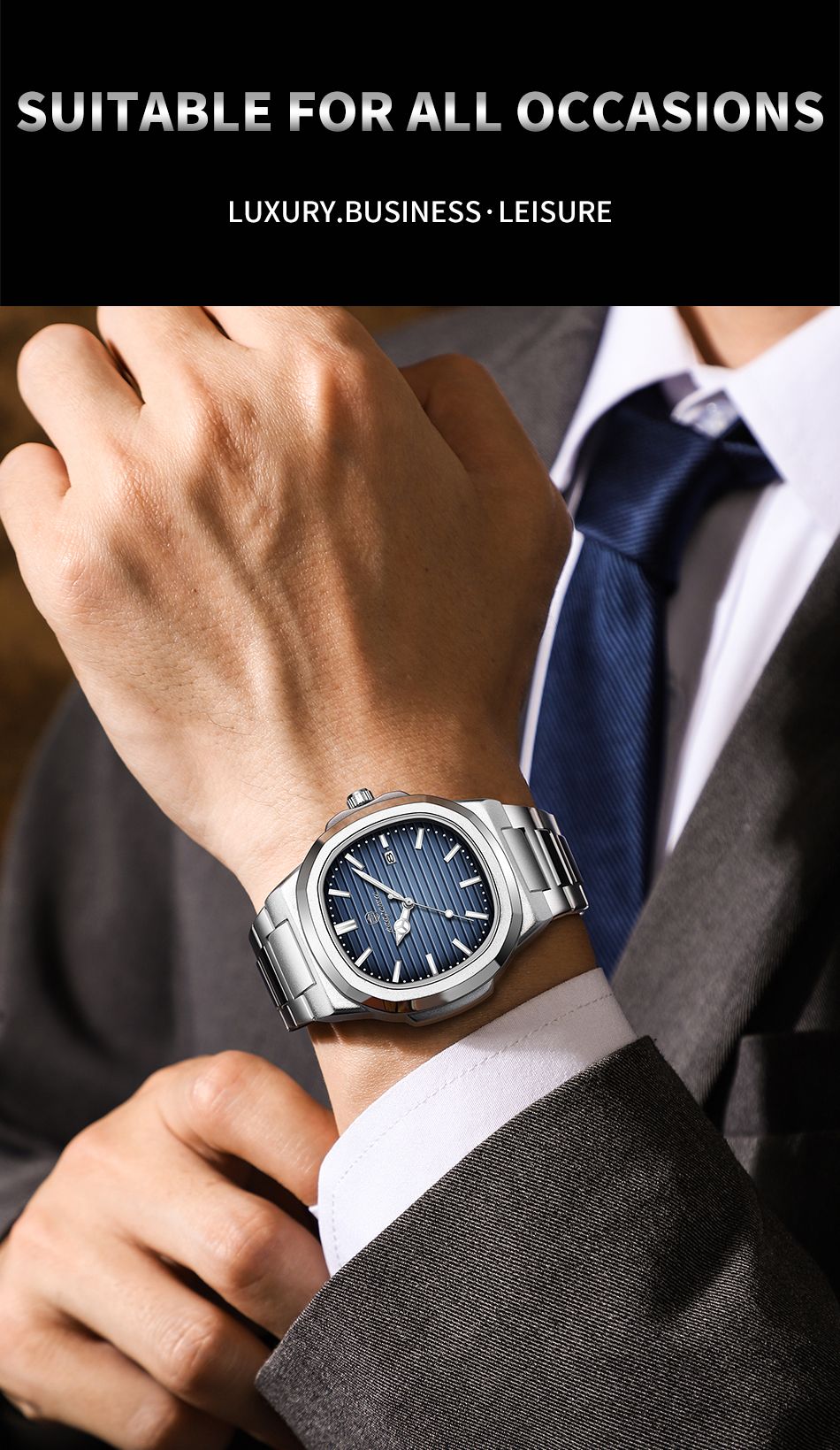 POEDAGAR Luxury Men Quartz Watch Waterproof Date Week Luminous Wristwatch Stainless Steel Men's Watches Male Clock Sports Reloj