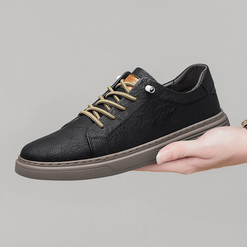 Genuine Leather Italian Casual Shoes Men's Lace Up Oxford Shoes Outdoor Jogging Shoes Office Men's Dress Shoes Large Size 36-45