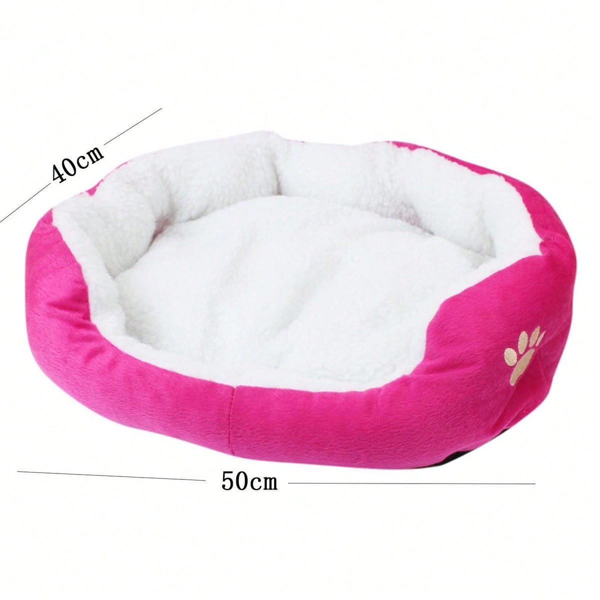 Thickened Warm Lamb Fluffy Pet Bed 50*40CM for Small-Medium Pets