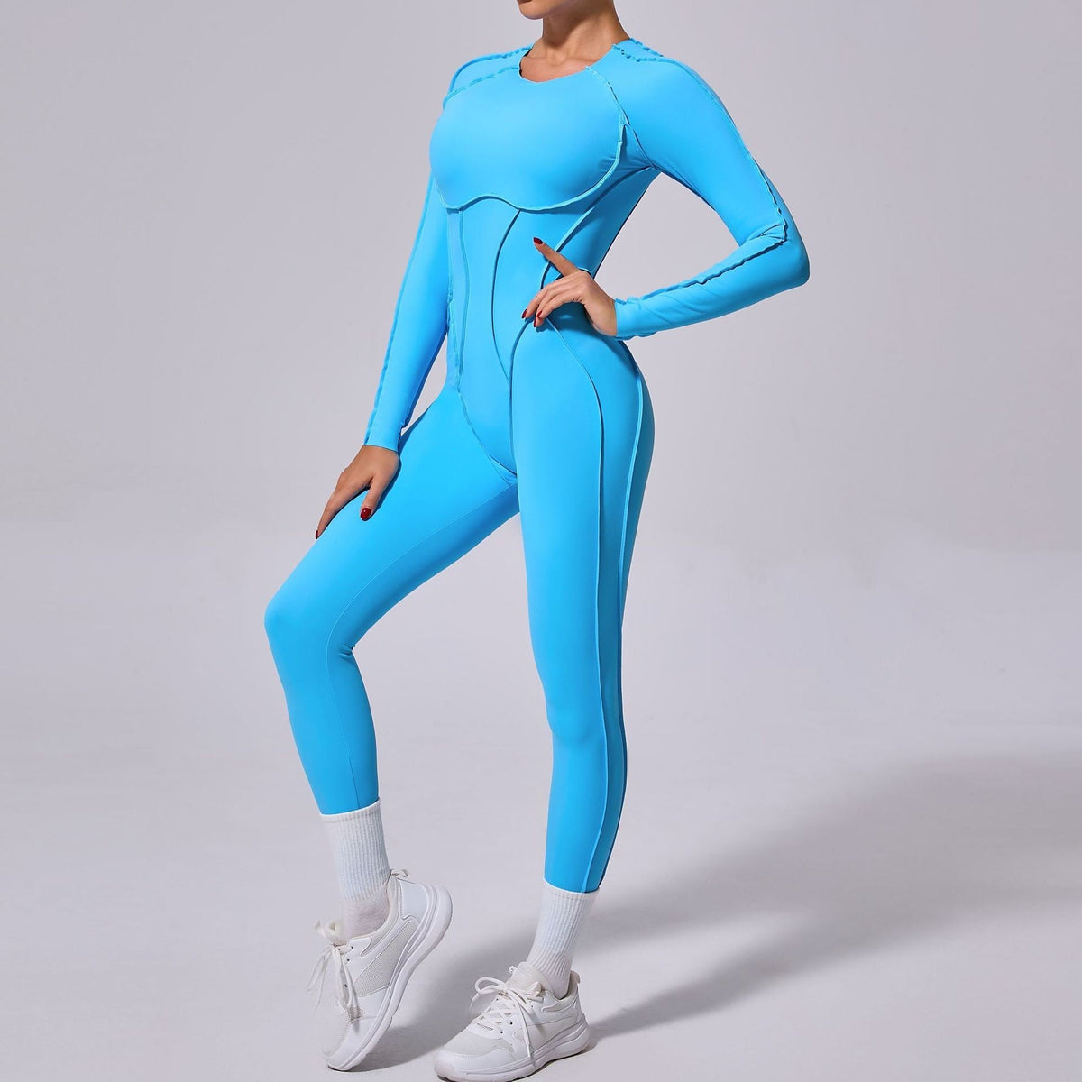 One-piece Yoga Jumpsuit Women Long Sleeved Set Quick Drying Yoga suit Gym Training Suit Sportswear Bodysuits Women Fitness Set
