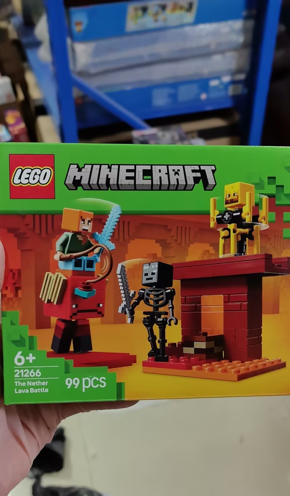 LEGO® Minecraft® Nether Lava Battle Set Big Build-and-play Fun for Boys Girls Aged 6+ Birthday Christmas Gift 21266 99 Pieces