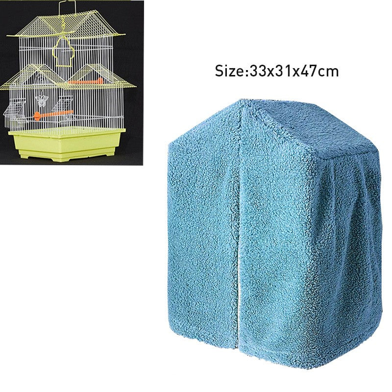 Winter Warm Bird Cage Cover Breathable Splashproof Large Bird Cage Cover Parrot Cage Shading Protective Products Bird Supplies