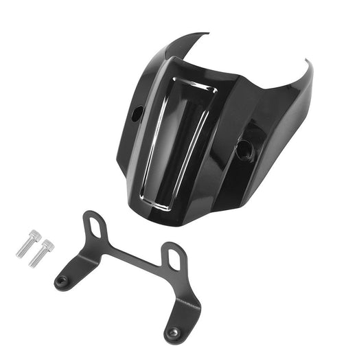 GLOSS BLACK SHORT HEADLIGHT FARING COVER FOR HARLEY SOFTAIL STREET BOB FXBB 2018-2023
