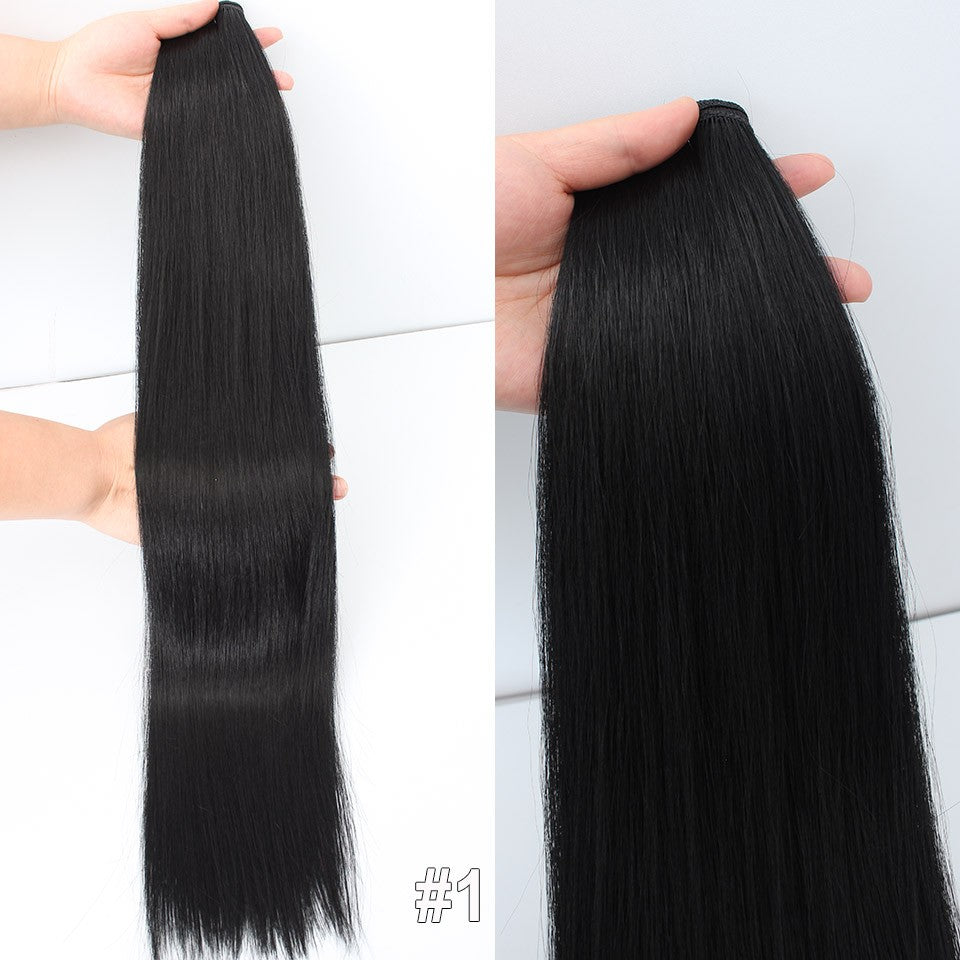 Russia Straight Hair Weave Bundles 65cm 200G Fiber Synthetic Hair Extensions Bio Protein Heat Resistant Ponytail Cosplay Hair