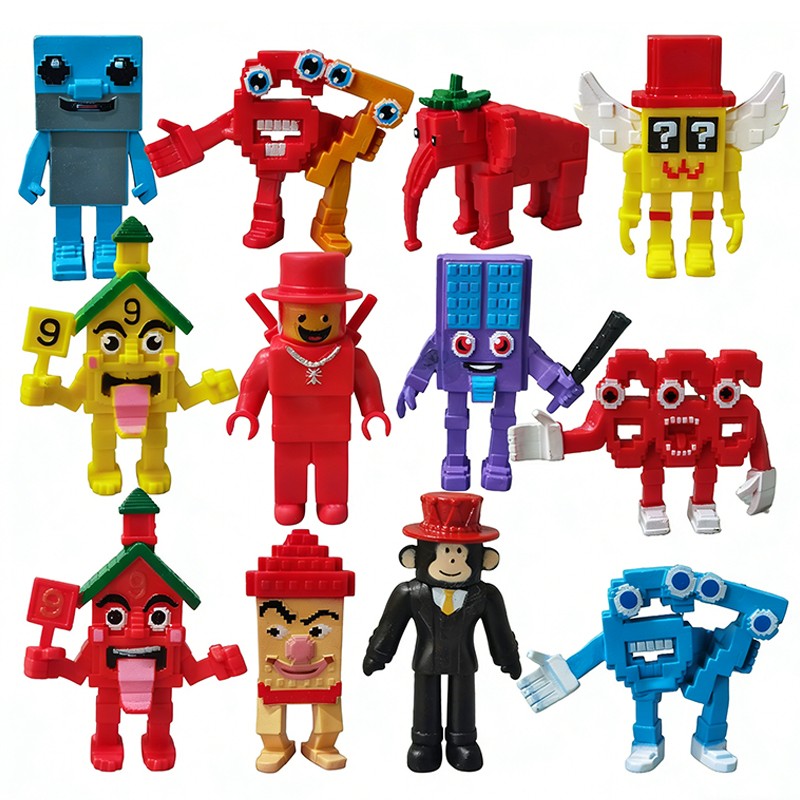 Set Steal A Brainrot W Or L Figure Toy Cartoon 77 67 Job Action Figures Strawberry Elephant Model PVC Decoration Doll Kids Gift