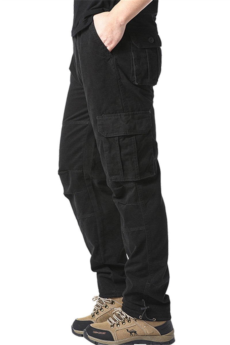 Big Size Men's Casual Sports Pants Stretch Waist Tactical Cargo Pants Man Hiking Pants Joggers Cotton Trousers