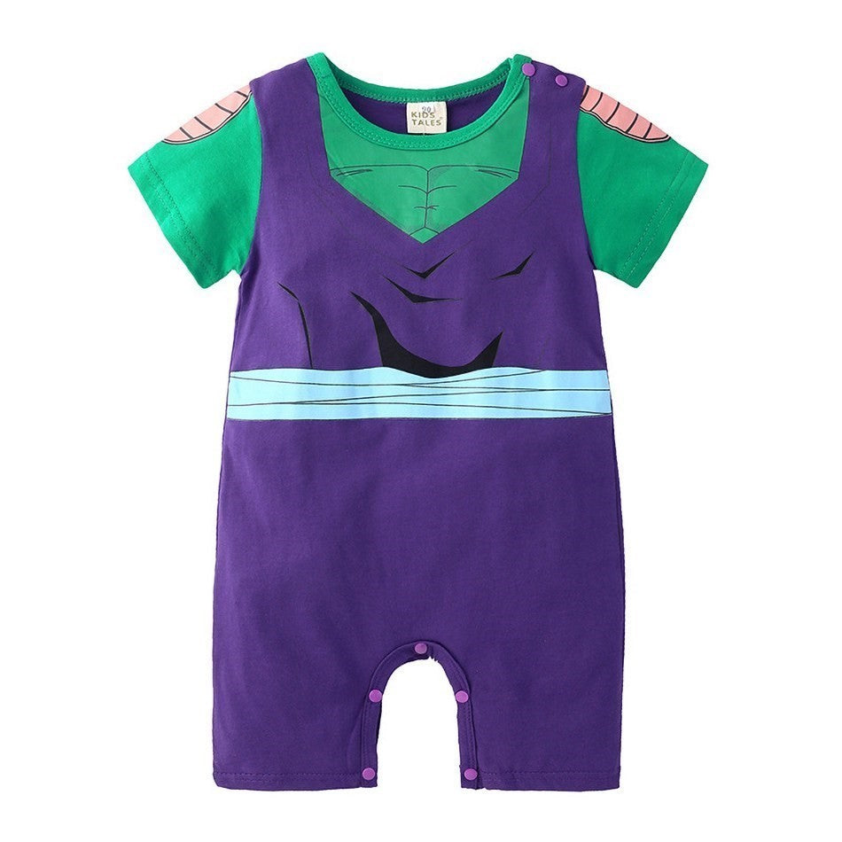 0-2 Years Old Children's Cartoon One-piece Baby Role Play Short-sleeved Romper Kids Cotton Clothes Baby Girl and Boy Clothes