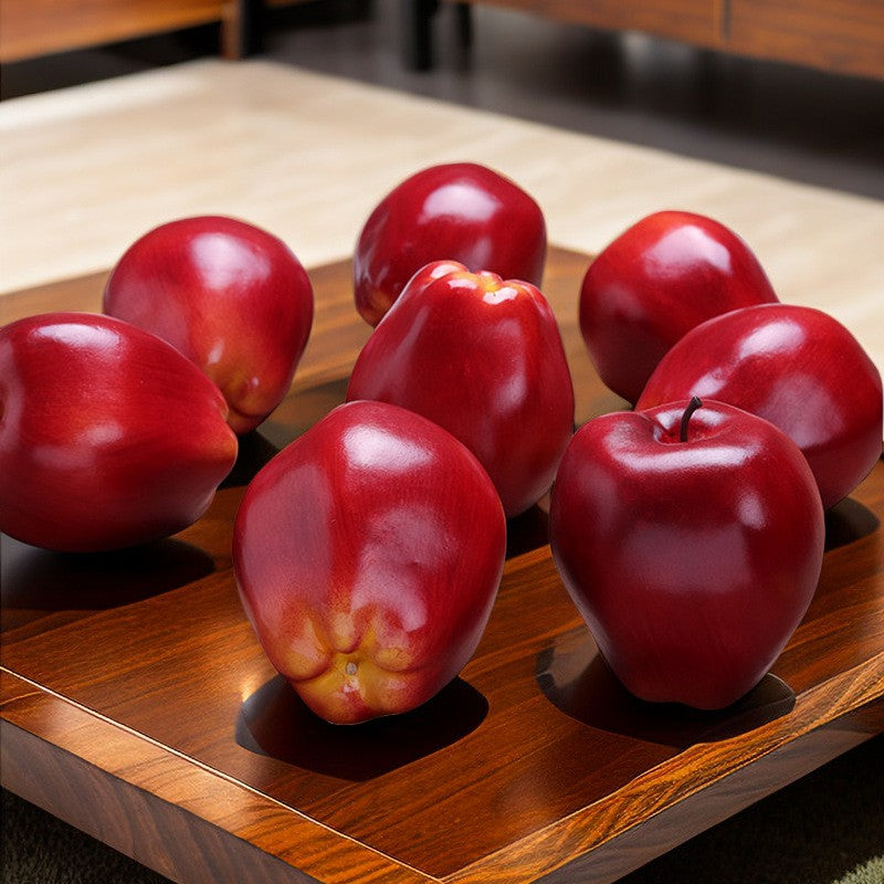 5PCS 8x9.5cm Artificial Fruit Fake Apple Food Photography Props Christmas Halloween Party Home Decoration Fake Fruits Ornaments
