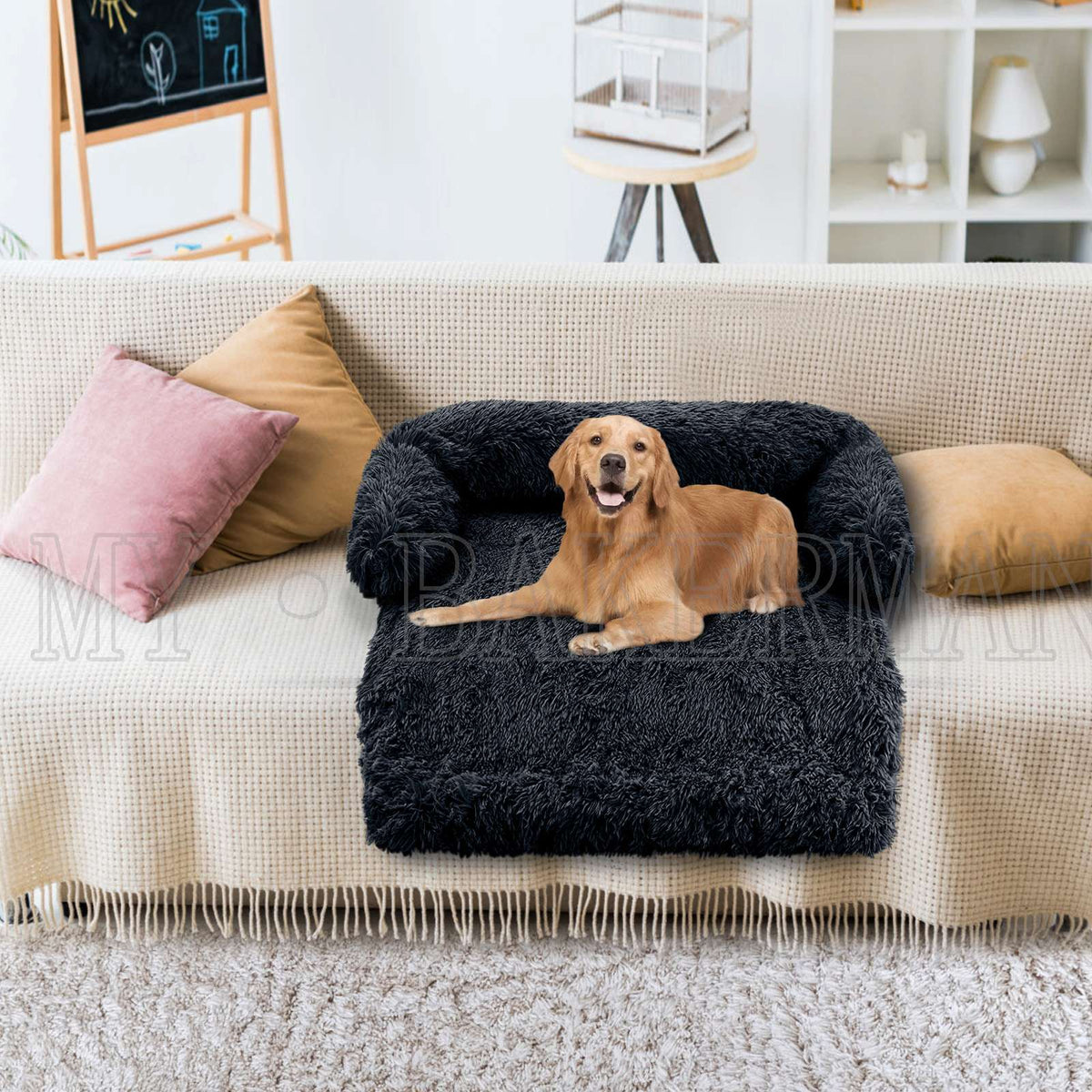 Washable blanket Sofa cover Large dog bed Sofa plush dog pet House sofa cushion plush warm kennel pet cat puppy cushion. Winter