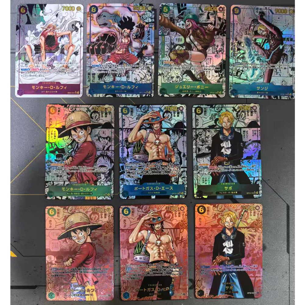 Anime characters ONE PIECE Nami Roronoa Zoro DIY Homemade texture Xtreme Game toys Collection card Christmas birthday gift