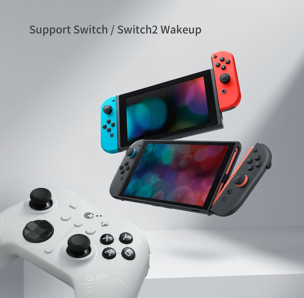 Gulikit ES/ES PRO Wireless Controller For Nintendo switch 2 ,Bluetooth,for Windows, Android ,iOs Game Accessories?BLACK/white
