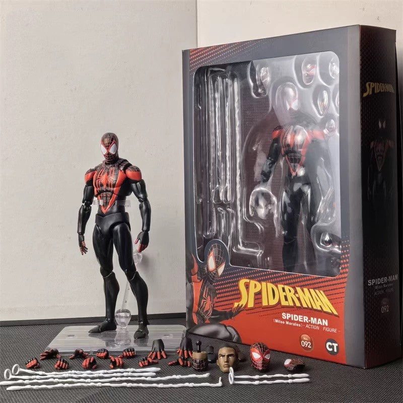 Ct Toys Spiderman Mafex 185 Classic Costume Anime Figure Ver Miles Morales 2099 Spider-man Action Figure Figurine Toys Kids Gift
