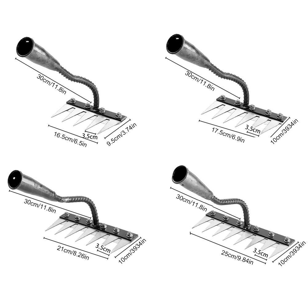1PCS Teeth Carbon Steel Garden Hand Rake for Farm Garden Weeding Tools Scarifier Agricultural Nail Harrow Metal Harrow