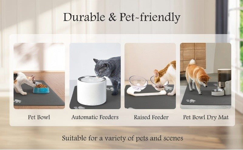 VIKAMA Summer Cartoon Pet Floor Mats Non-Slip Water Absorption Wear-Resistant Leakage Easy To Clean Dog Food Mats Cat Food Mats