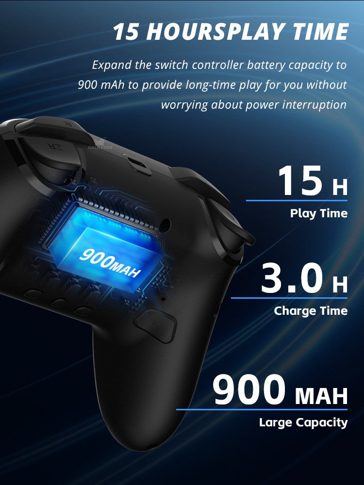 DATA FROG Wireless Pro Game Controller Bluetooth Gamepad With 1000mAh Battery Programmable Turbo Function For Nintendo Switch Sw