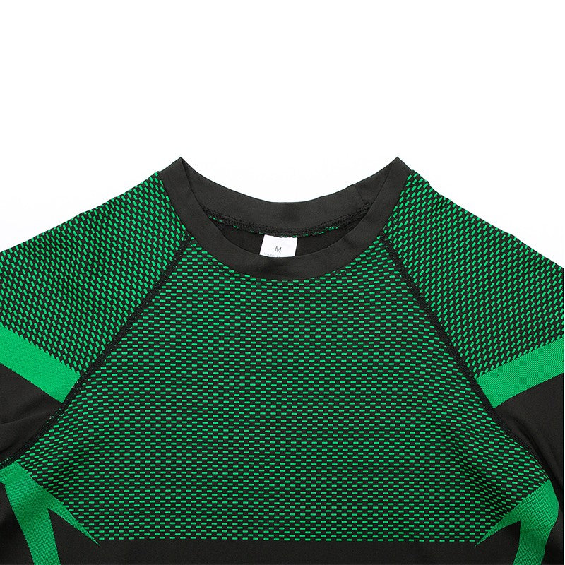 Men's Gym Compression Running Shirt Tight Short Sleeve Sports T-Shirt Fitness Training Workout Breathable Homme Athletic Shirt