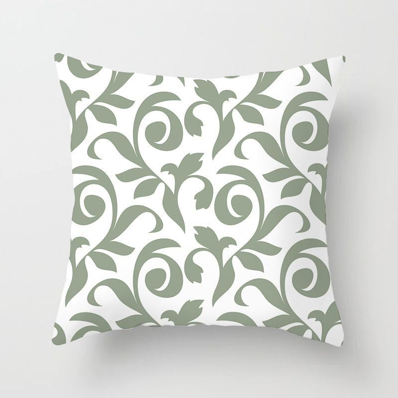 Sweet Mint Green Print Cushion Covers Fresh Art Pattern Geometric Pillowcase Fashion 45*45cm Decorative Throw Pillows Case