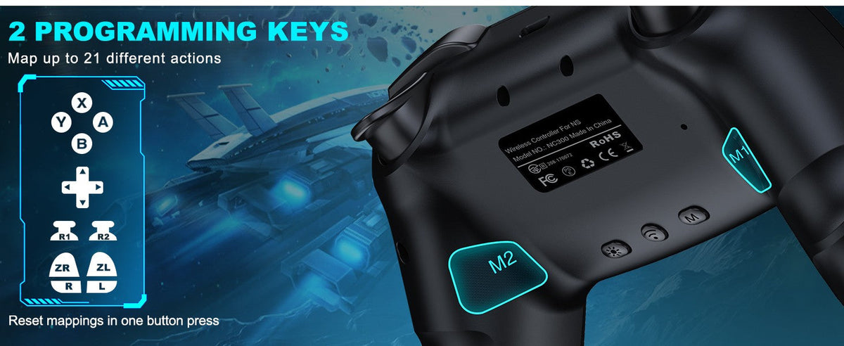 BEBONCOOL Wireless Controller for Switch 2 with Joystick Double Vibration Compatible for Switch OLED/Lite Switch Remote Gamepad