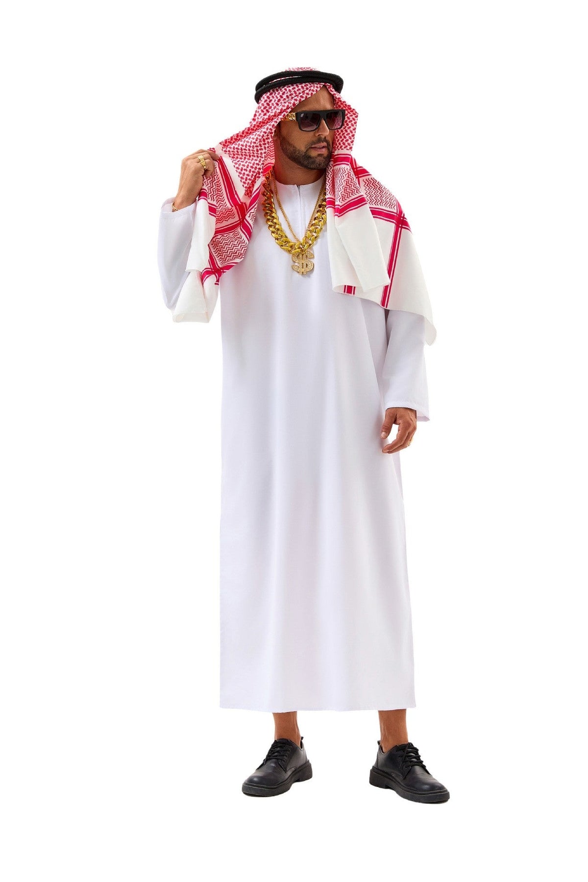 Men Arabia Arab Sheikh Costume Shepherd Arabian Prince Cosplay for Adult Fantasia Purim Halloween Costumes