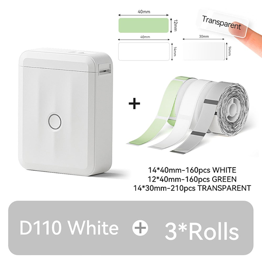 NIIMBOT D110 Upgraded Version Thermal Label Printer Mini Portable Smart Label Maker With Tape for Office Home Kitchen School