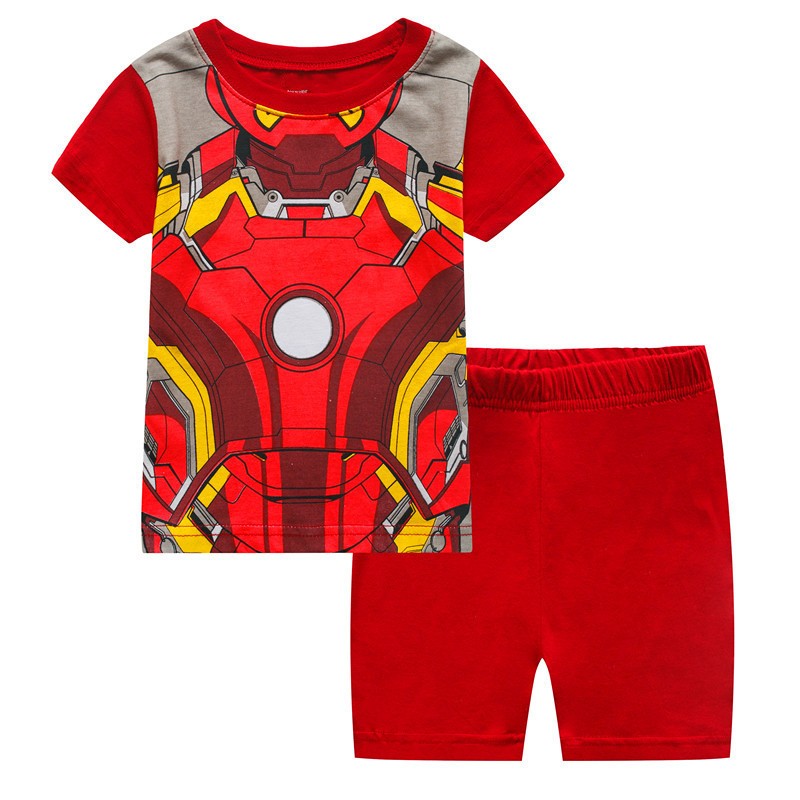 MINISO Toddler Boys Pajamas Sets 100Cotton Summer Disney Cute Kids Pyjamas Nightwear Short Pijamas Outfits Children Home Clothes