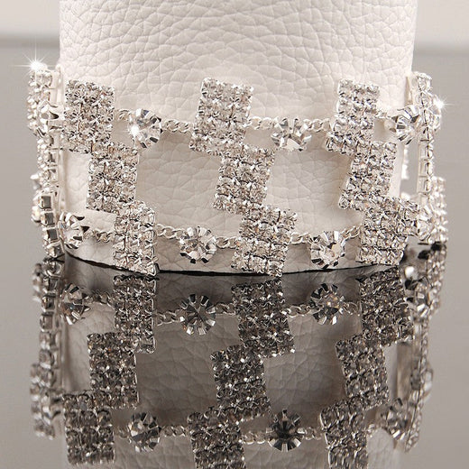 New Fashion Charm Bracelets 925 Silver AAAAA Zircon Crystal Women Bracelet Wedding Engagement Luxury Jewelry