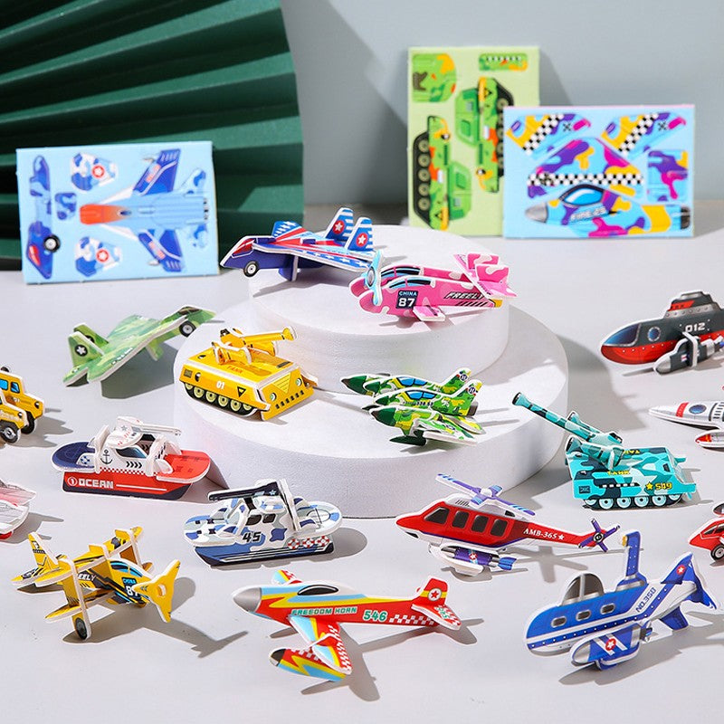 30pcs 3D Cartoon Puzzle Animal Airplane Educational Puzzle Toys for Kids Birthday Party Favors Classroom Rewards Gift Bag Filler