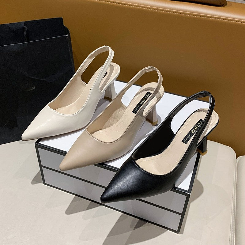 2024 Summer Casual Fashion Pointed Toe Stiletto Sandals New Sexy Elegant Banquet Comfortable High Heels Women's Shoes NO:001