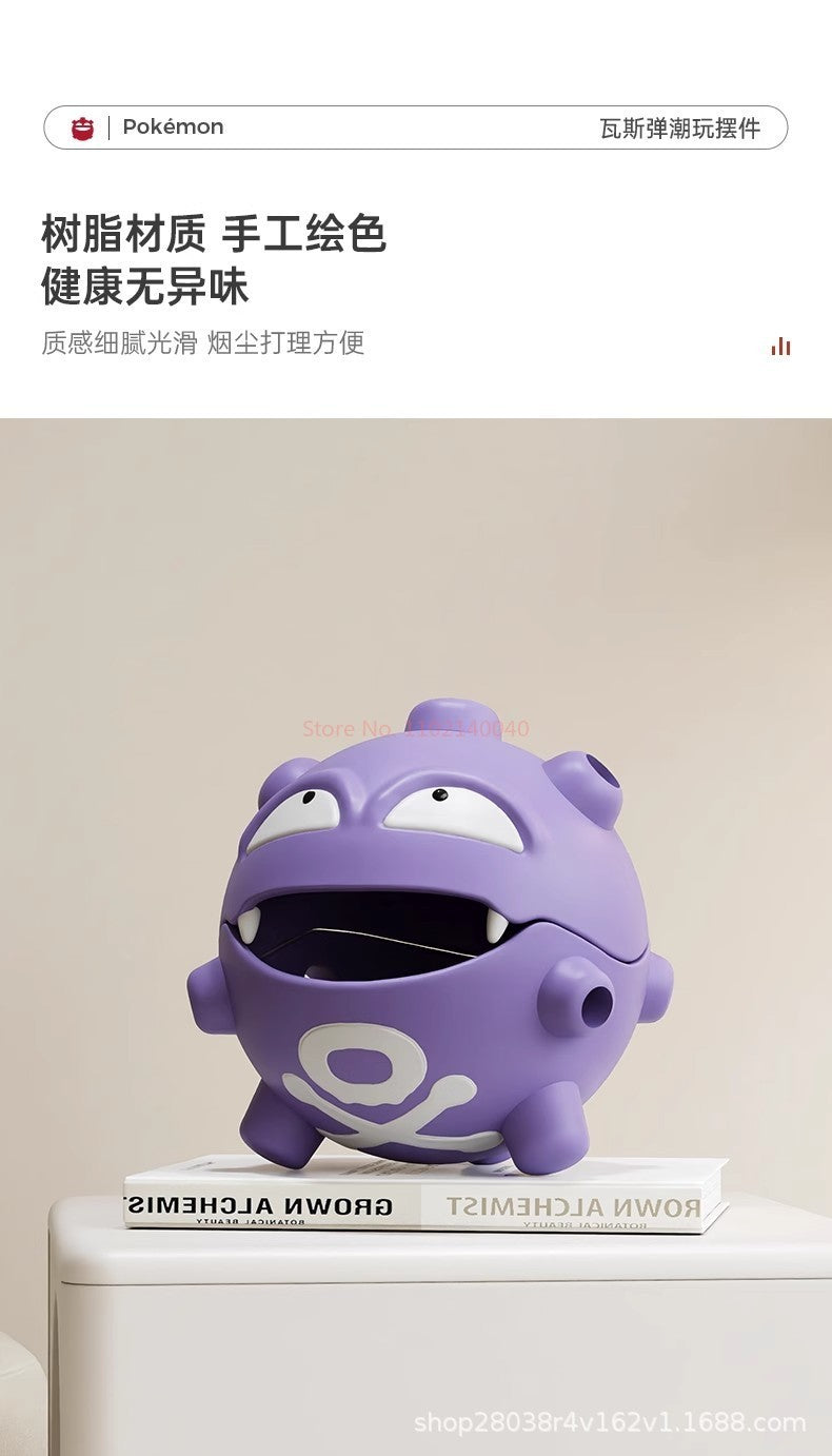 Cartoon Koffing Mosquito Coil Tray Anime Gastly Indoor Incense Holder Cute Bedroom Grimer Figure Desktop Car Decoration Gas Toy