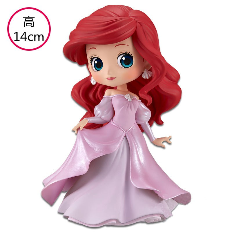 Bandai Disney The Little Mermaid Anime Qposket Characters Ariel Glitter Line Action Figure Collectible Model Toys Birthday Gift