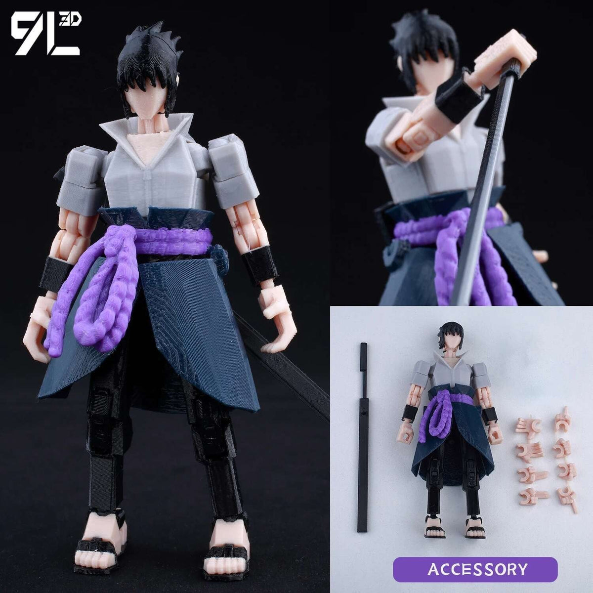 9L3D Lucky13 Titan 13 Ichigo Kurosaki Anime Action Figure Dummy 13 Sword Poseable Hollow Mask Model Birthday Surprise Decoration