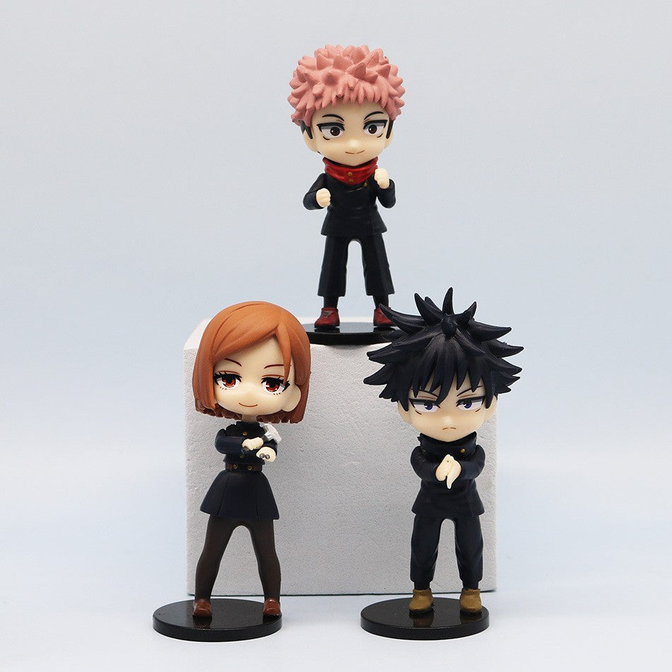 7 Pcs/Pack Q Posket Jujutsu Kaisen 9cm Figure Satoru Gojo Itadori Yuji Geto Suguru Nobara Megumi Collection Character Ornaments