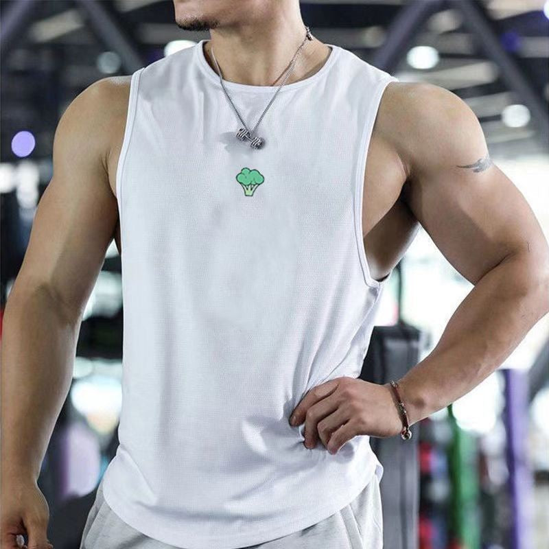 2025 Mens fitness gyms Tank top men Fitness sleeveless shirt Male mesh breathable Sports vest Undershirt Gyms Running vest men