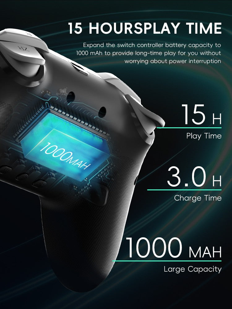 DATA FROG 2Pcs Wireless Pro Controller For Switch OLED/Switch Lite PC Gaming Gamepad Six Axis Gyro Dual Shock Turbo Function Gam