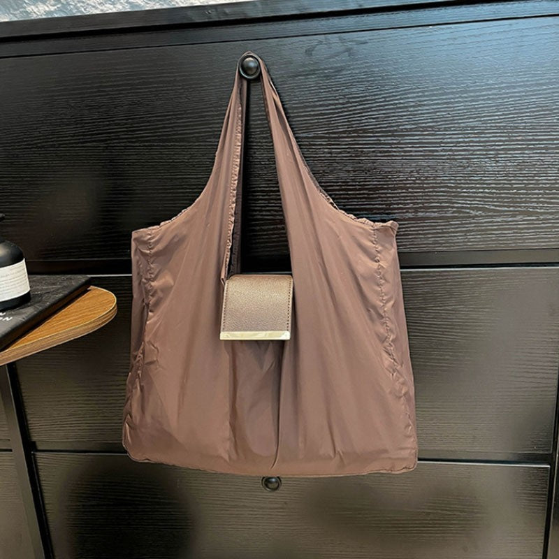 1PCS PU Polyester High Quality Hanging Bag for Shopping Large Capacity Foldable Portable Shopping Bag,Storage bag
