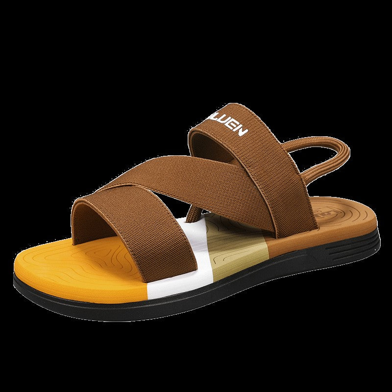 Slippers man summer ankle wrap shoes slip-resistant slide sandals summer male slippers beach Water Shoes Zapatillas Hombre Blue