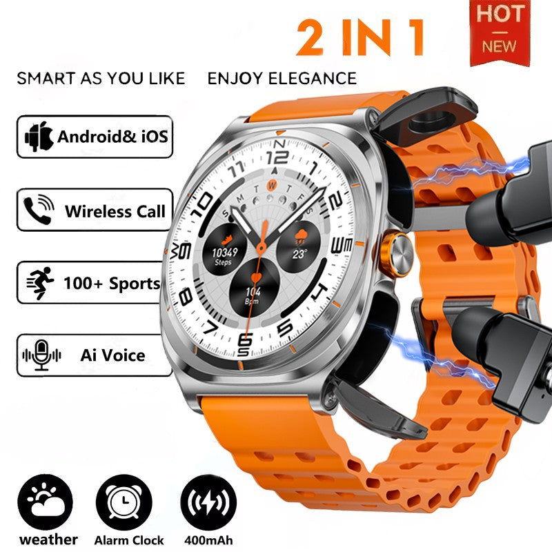 Bluetooth Call IP68 Waterproof 2025 New Upgraded 2-in-1 TWS Bluetooth Earphones Smart Watch For Men and Women Sports Smartwatch