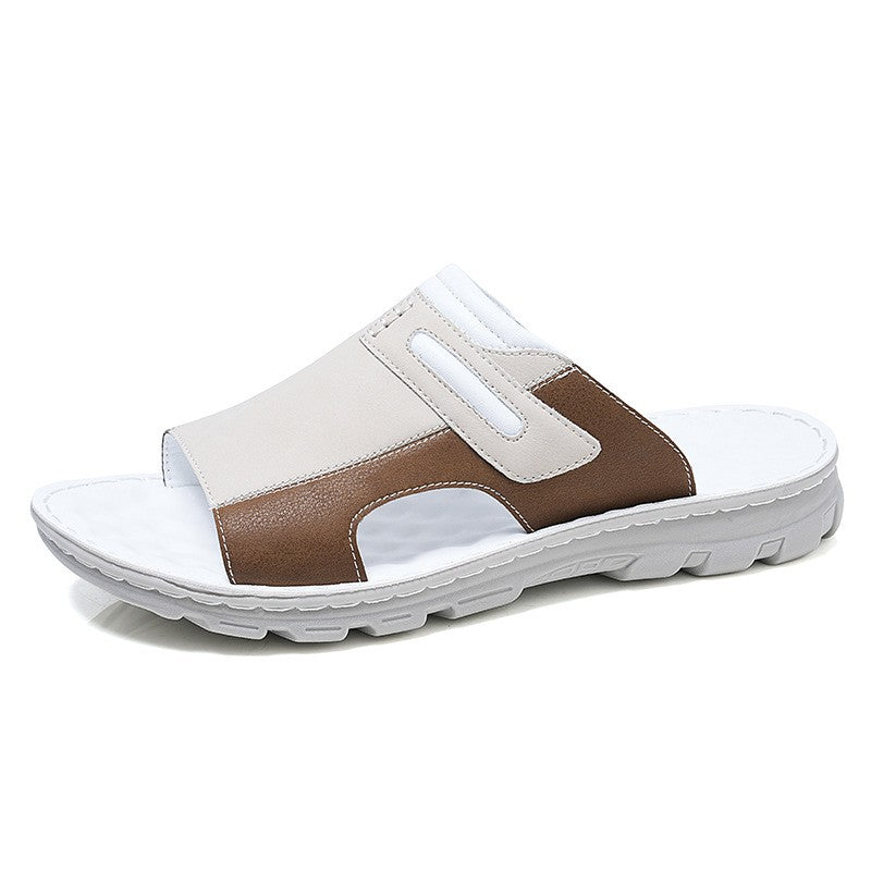 Men's sports shoes, summer casual shoes, beach sandals, slippers, outdoor walking, comfortable, leather, fashionable, lightweigh