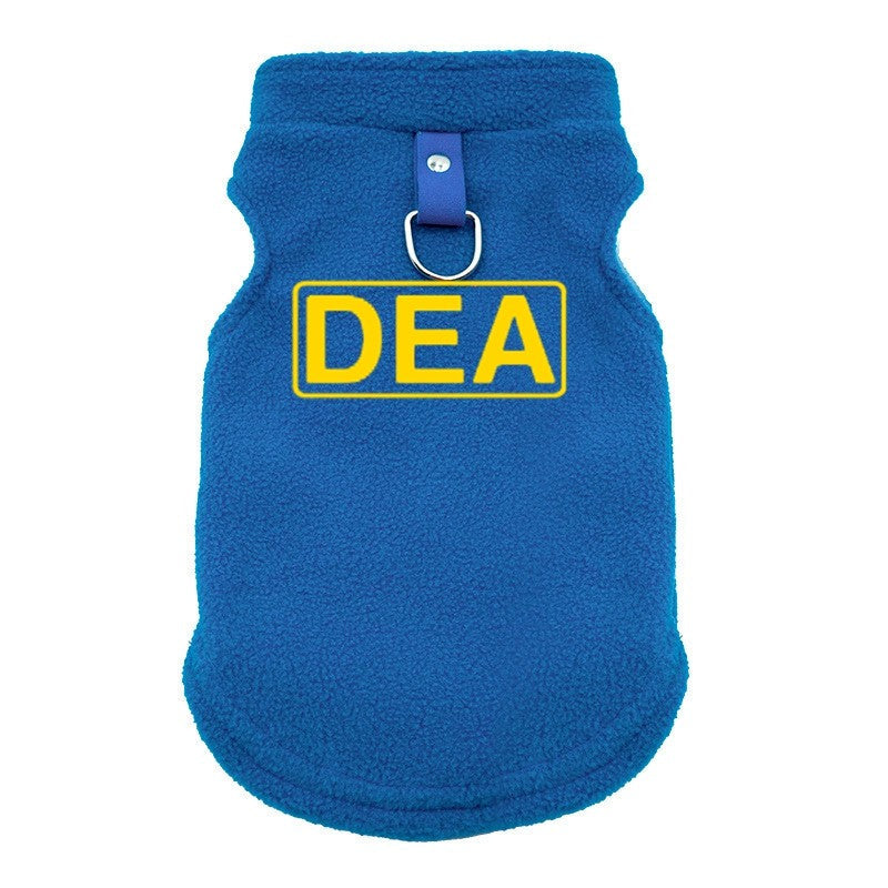 FBI Soft Dog Clothes Vest Warm Puppy Dogs Vest Cloak Pet Winter Clothing Jacket Coat Small Medium Dogs Outfit Chihuahua S-XL