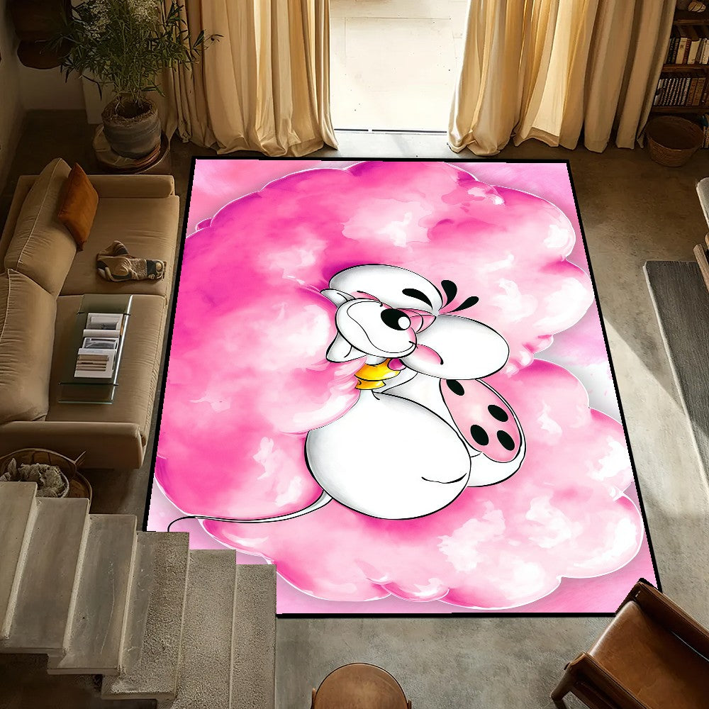 D-diddl small carpet Anti-Slip Kitchen cartoon funny maus art Bedroom Handmade Tufted Rug cute Living Room Entrance Decoration
