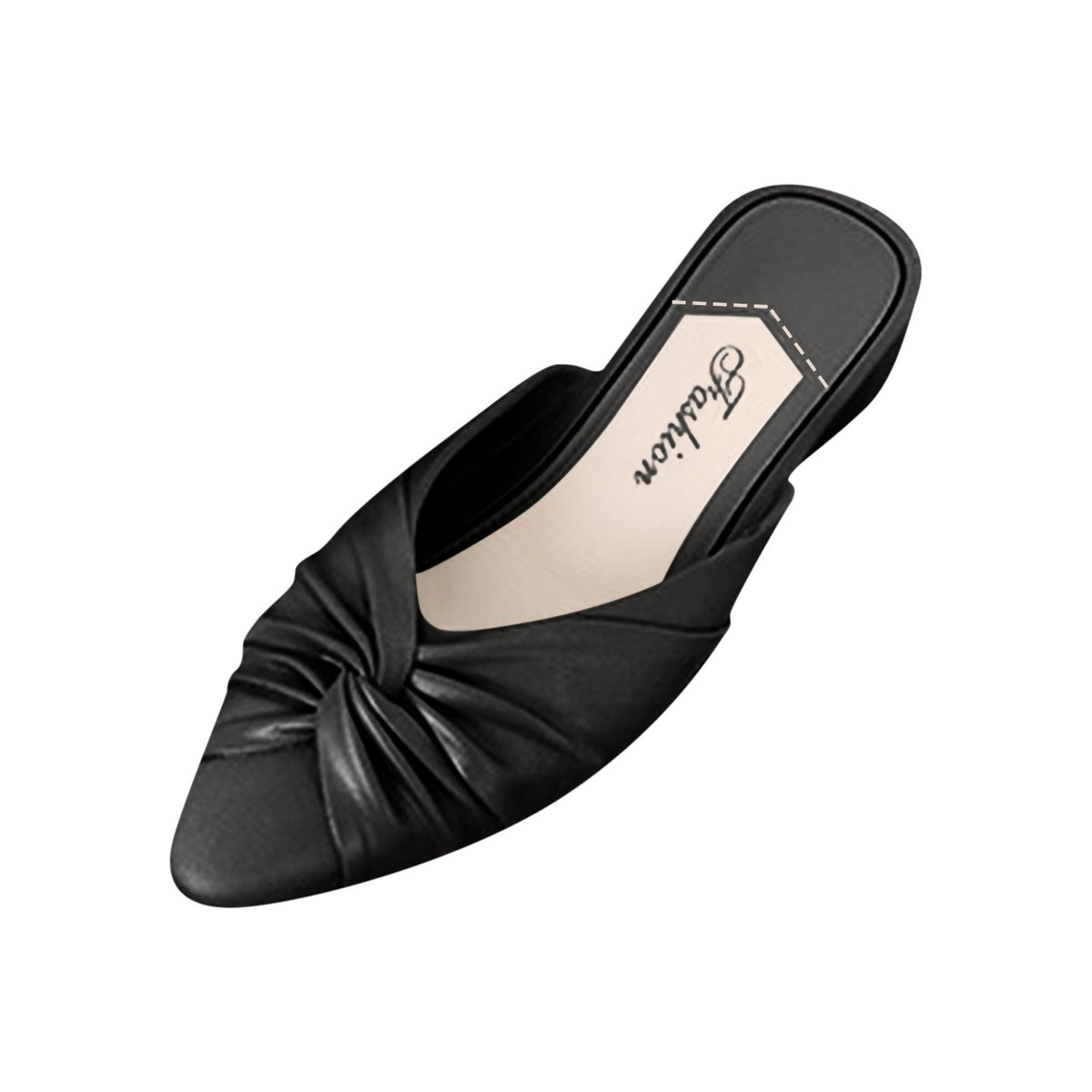Women's Summer New PVC Fashion Pointy Solid Color Daily Casual Indoor And Outdoor Sandals Beach Flip-flops Low Heel Sandals