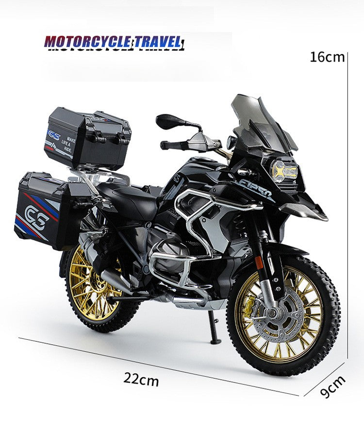1:10 R1250GS Adventure Alloy Die Cast Motorcycle Model Vehicle Collection Sound and Light Off Road Autocycle Toys Car