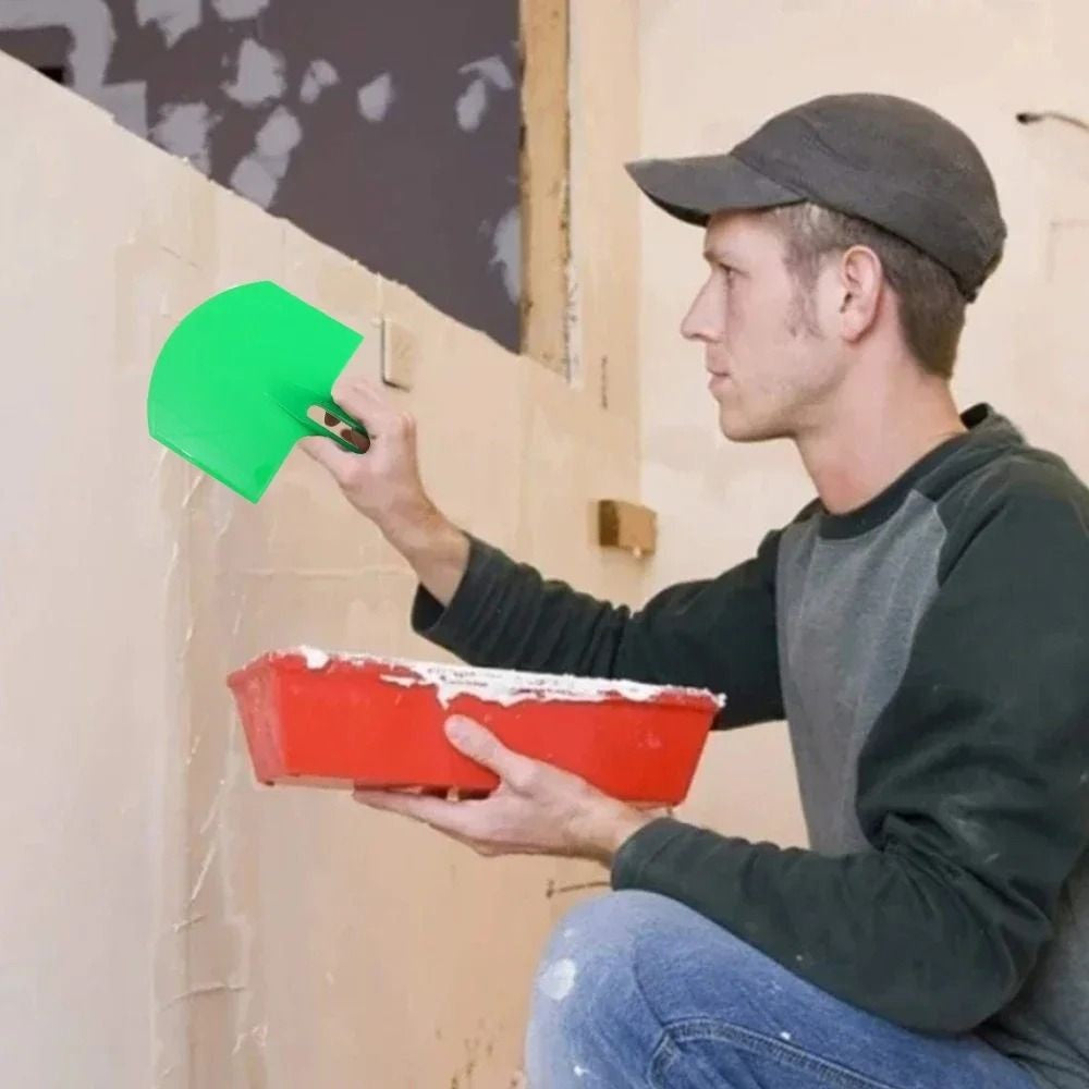 2Pcs Curved Bucket Scoop Putty Board Plaster Trowel Paint Scrapers Brushes Scraping Decals Patch Construction Applicator Board