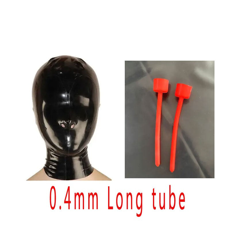 Latex Catsuit Sexy Fetish Hoods 100% Natural Latex Materials with Back Zip Adults Latex Mask Unisex Handmade Head