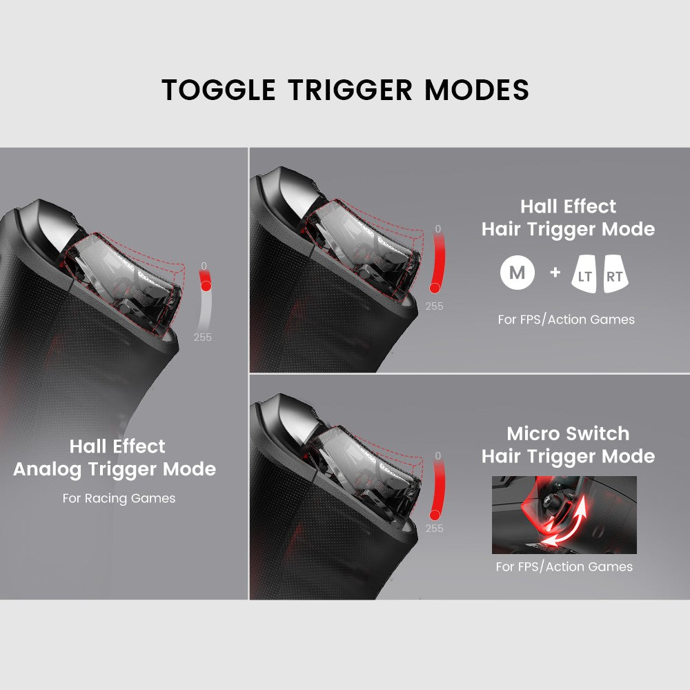 Gamesir Cyclone 2 Wireless Controller with Hall effect Controller for PC Steam Switch ios Andrioid Optional base
