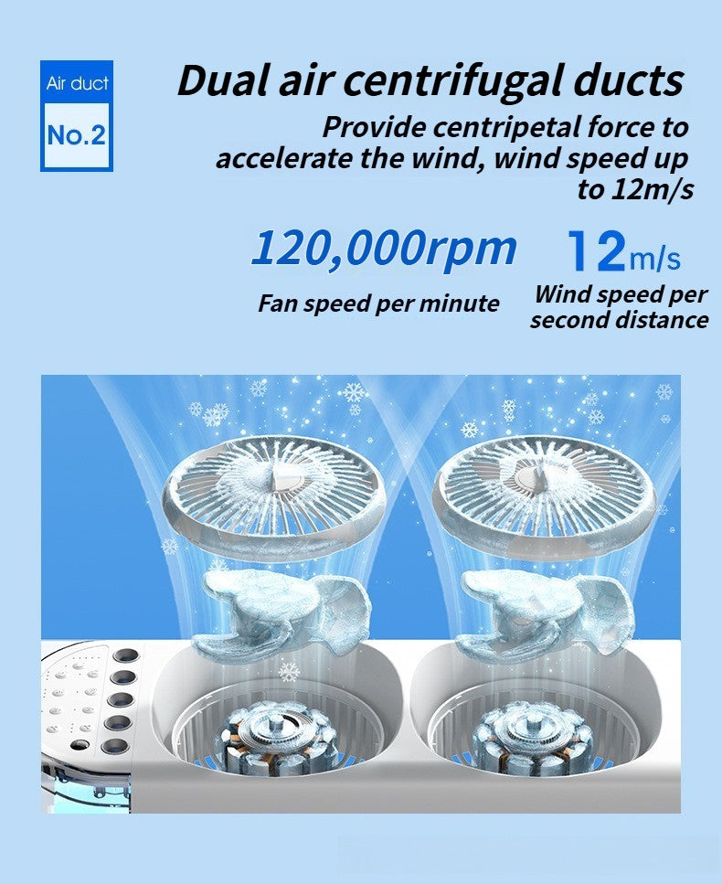 Multi-Function Mist Fan with Oscillating Air Conditioner, Aromatherapy, Colorful Lights & Timer for Home Office Use