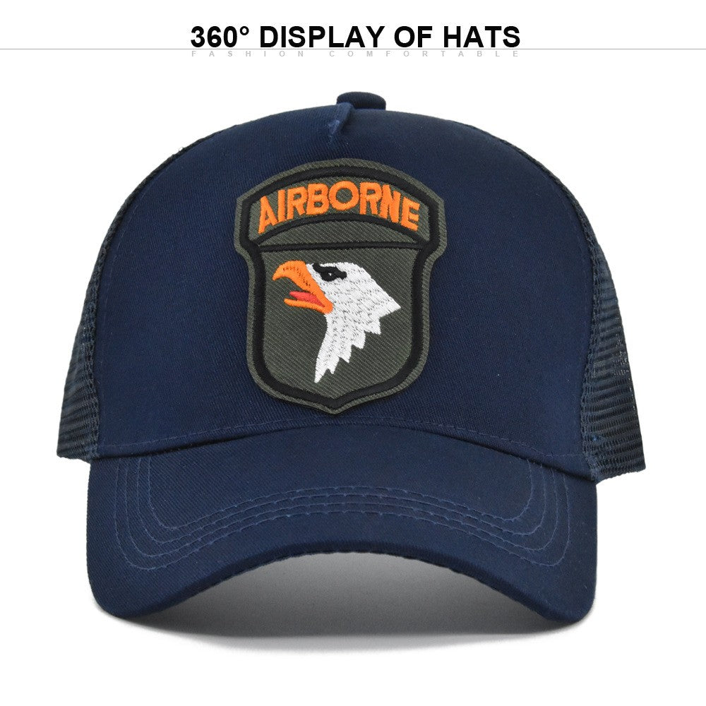 Embroidery Baseball Caps Men Eagle Snapback Hats For Women Fashion USA Hip Hop Bones Breathable Mesh Streetwear Trucker Cap